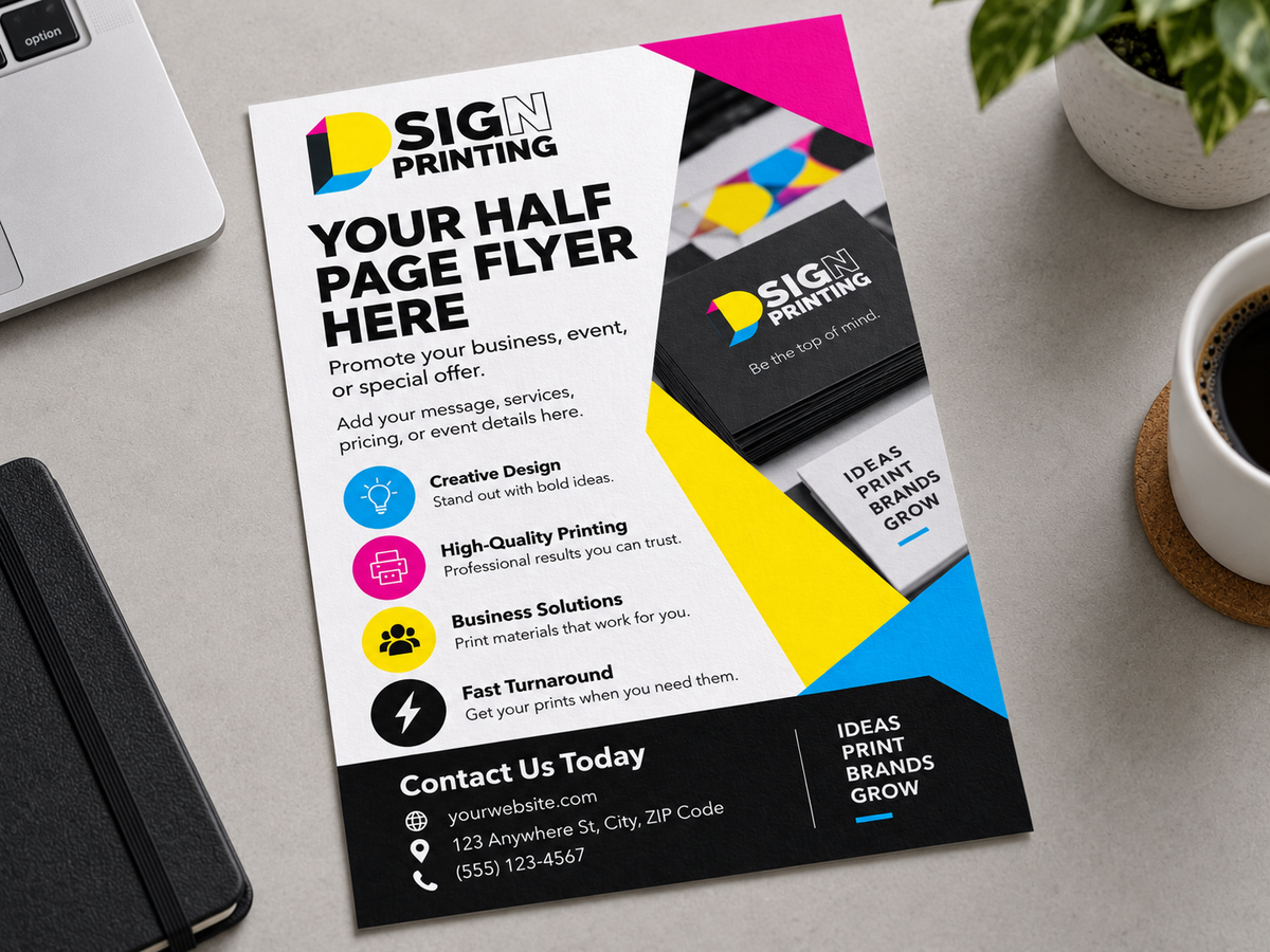 Half Page Flat Flyer