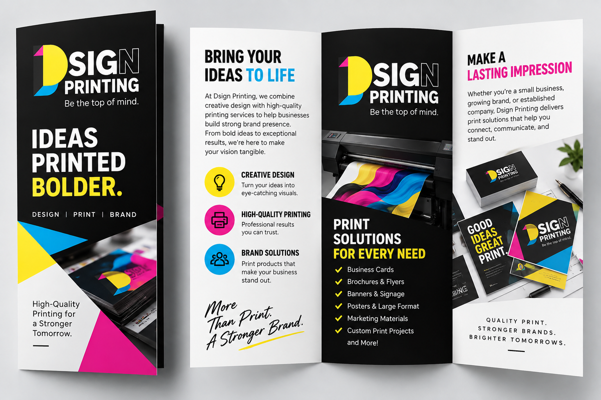 Tri-Fold Brochures 8.5 × 11 | DSIGN Printing Newark NJ – Dsign Printing